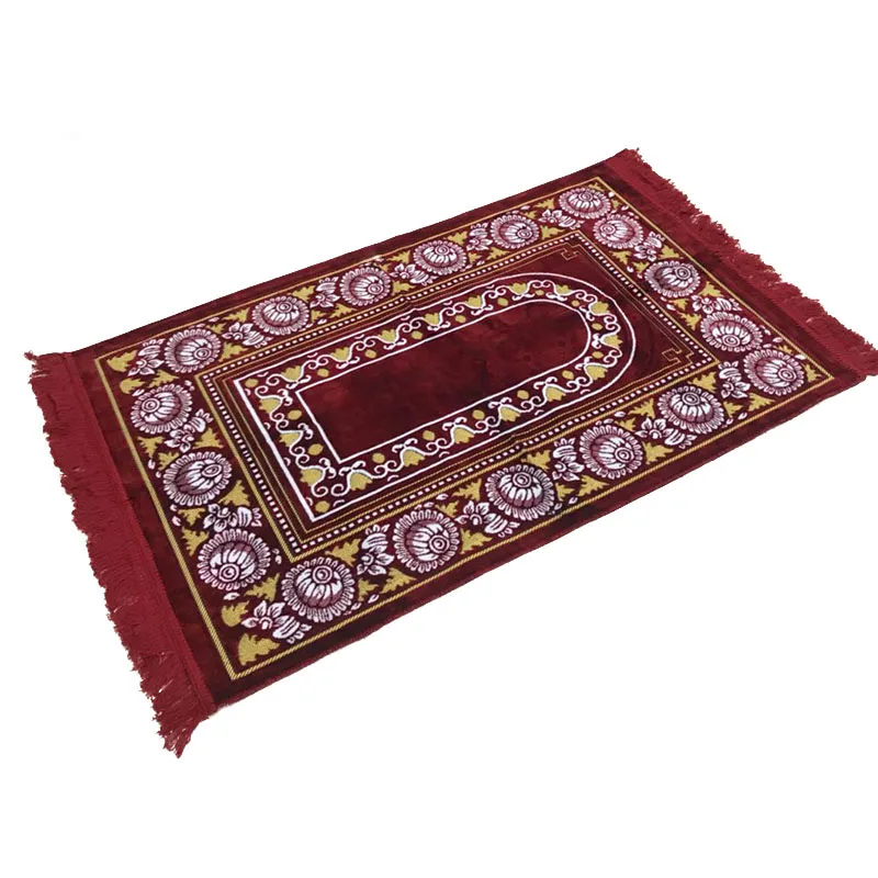 

XHX888 Islamic Muslim Prayer Mat flower circumdati Rug Two Color Pilgrimage Blanket Banheiro Salat Musallah Praying carpet