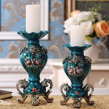 

Continental retro decor decoration Home Furnishing living room model room wedding props a candlestick of resin crafts