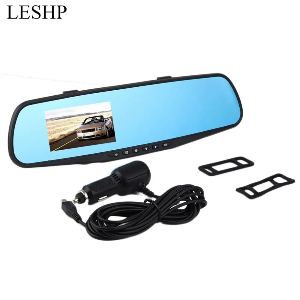 Comprar 720 HD 2,8 P espejo retrovisor de coche gran angular DVR cámara de aparcamiento visión nocturna coche DVR cámara grabadora de vídeo grabación cíclica