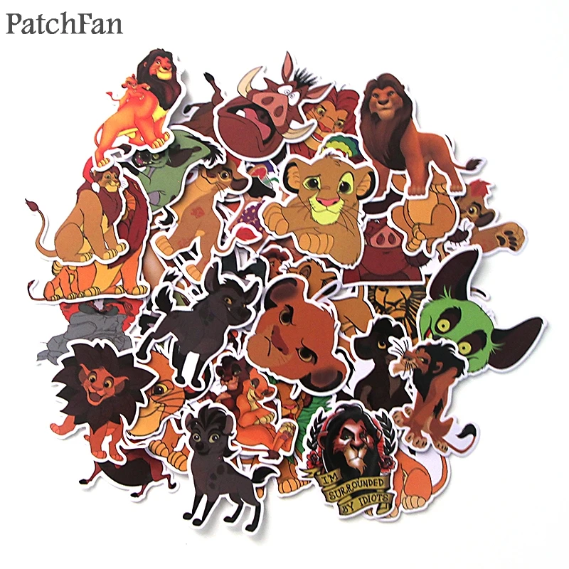 

Patchfan 40pcs Lion king animals cartoon toy Kids Toy Sticker DIY scrapbooking album Laptop Phone notebook decal Sticker A1846