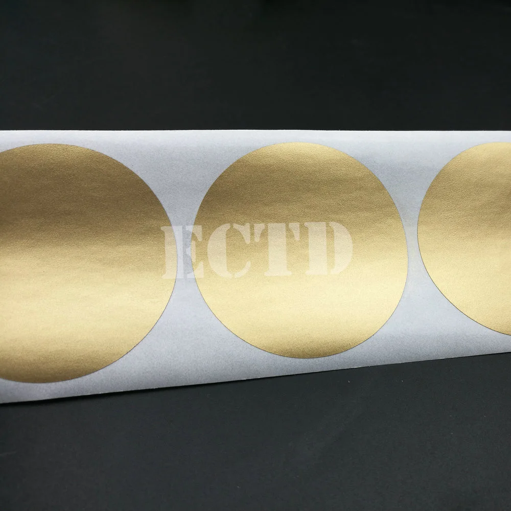 

100pcs Scratch Off Stickers 50x50mm 2" Circle Gold Color Round Shape For Game Wedding Party Tickets Promotional Favors