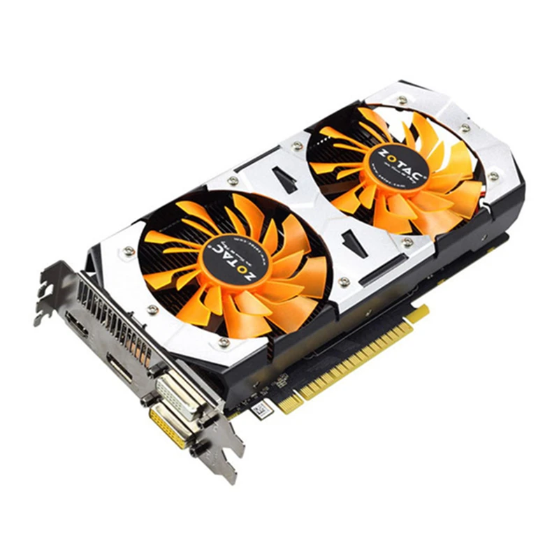 Оригинальная видеокарта ZOTAC GTX750Ti 2GD5 yer GPU GTX 750 Ti 2 Гб GM107 128Bit GDDR5 графическая карта