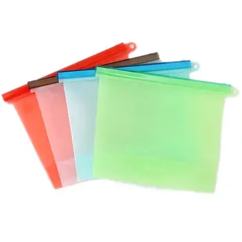 

1500ML Reusable Silicone Storage Bag Vacuum Sealed Bag Food Storage Bag Refrigerator Fruit