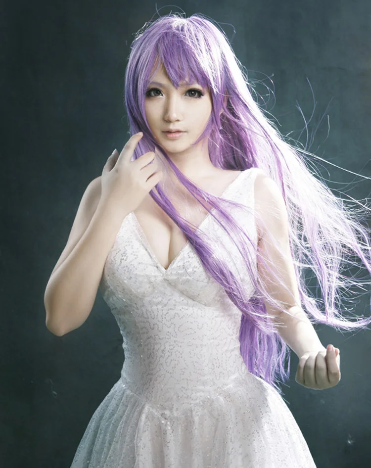 Парик для косплея Ainime Saint Seiya Saori Kido Женский японские костюмы из длинных