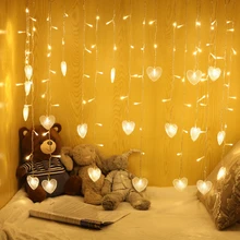 1.5*0.5M 2*1M 4*0.5M 6*1M 220V LED String fairy Lights heart love Curtain Christmas for wedding/home/party/birthday decoration 1.5*0.5M 2*1M 4*0.5M 6*1M 220V LED String fairy Lights heart love Curtain Christmas for wedding/home/party/birthday decoration