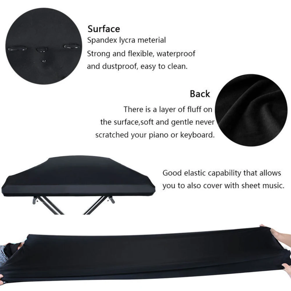  Electronic 88-Key Digital Piano Keyboard Dust Cover Stretchy Dustproof Case Set