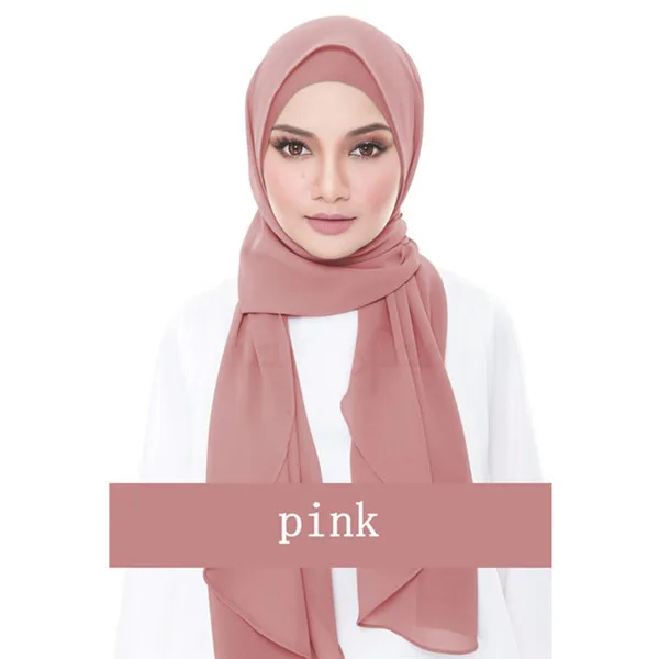 

women plain bubble chiffon scarf hijab wrap printe solid color shawls headband muslim hijabs scarves/scarf 7 colors