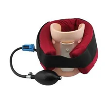 21x16 см красный надувной шейный тяга поддерживает устройство шеи Позвонки фиксированный пояс многослойная воздушная камера для ежедневного здравоохранения