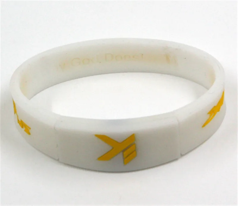 1pcs hot sale rubber power wristband silicone energy bangle sliding