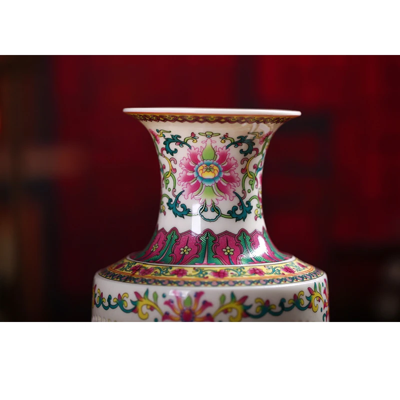 New Design Antique Jingdezhen China Ceramic Vase Chinese Pierced Vase For Christmas Gift 4