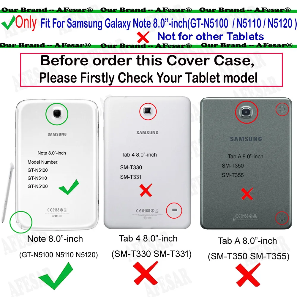 Leather Cover For Samsung Galaxy Note 8.0 Inch Tablet Case N5100 N5110 N5120 Rotating Stand Pouch
