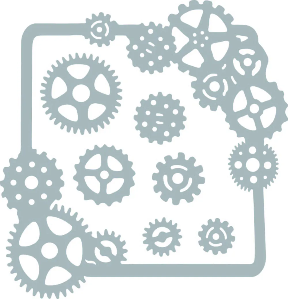 

Hemere 98*102mm Gear frame Metal Cutting Dies Decorative Scrapbooking Steel Craft Die Cut Embossing Paper Cards Stencil 2018 New