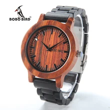2017 Nuevo PÁJARO BOBO Marca de Lujo de Los Hombres Relojes de Cuarzo de la Venda de Reloj De Madera De Madera Reloj de Pulsera Relogio Masculino C-M05