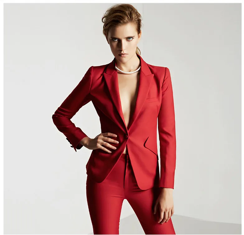 Online Buy Wholesale red business suits for women from