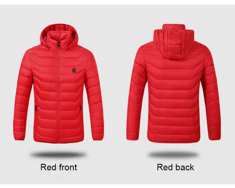 Aufdiazy USB теплая куртка для мужчин и женщин умный термостат с капюшоном одежда с подогревом Мужская водонепроницаемая Лыжная походная флисовая куртка IM023