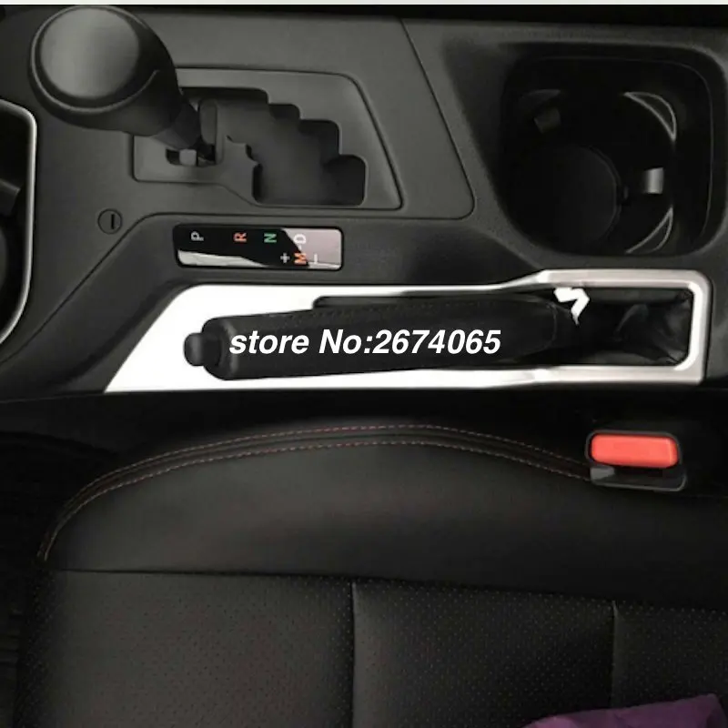 Для Toyota RAV4 2013 ручной тормоз ручка рамки накладка Внутренний ручной тормоз хромированные аксессуары для формовки авто-Стайлинг