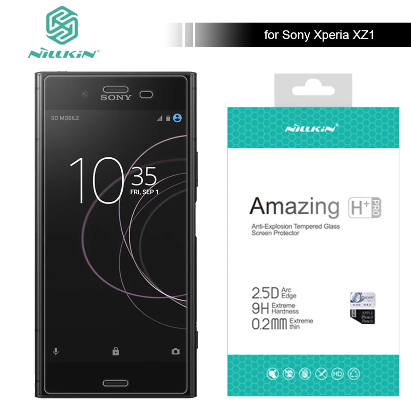 for Sony Xperia XZ1 Nillkin 9H Amazing H+ Pro 0.2mm Ultra-thin Tempered Glass Screen Protector For Sony Xperia XZ1 5.2