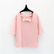 2016 New fashion summer clothing women’s short T-shirt loose half-sleeved printing cat korean students small shirt half sleeve