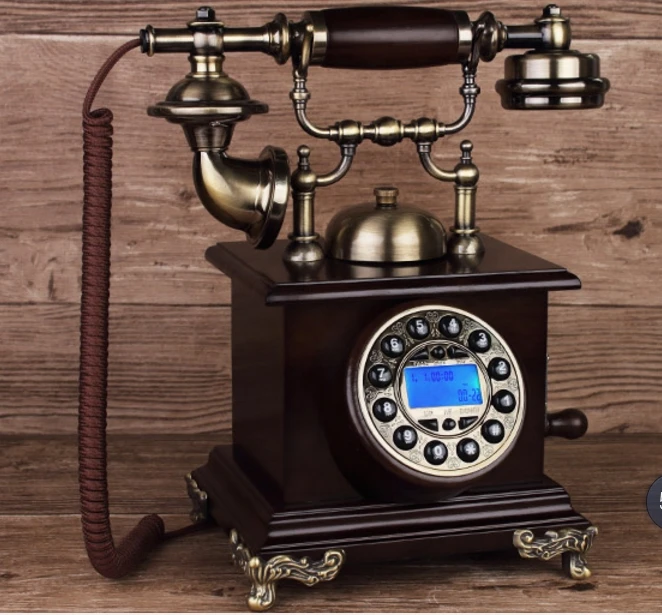 Винтажный телефонный звонок в стиле ретро домашний телефон с проводом из