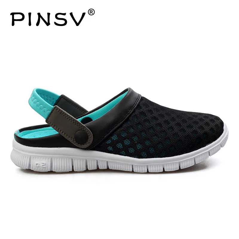 PINSV Summer Shoes Men Beach Slippers Men Sneakers Clogs Men Shoes Casual Footwear Zuecos Sandalias Zapatos Hombre Size 36-47