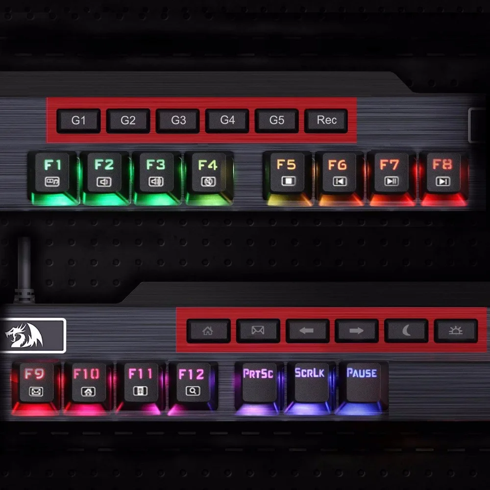 Механическая игровая клавиатура Redragon K555 RGB эргономичный дизайн светодиодный с