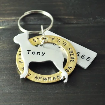 

Personalized Boston Terrier Dog Tag, Custom Pet Tags, Hand Stamped Dog ID Tag, Pet Jewelry, Customized for Your Dog