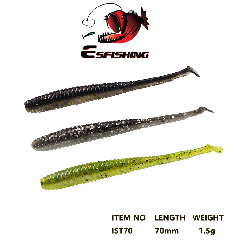 Fishing Lure Soft Bait Plastics Baits 10pcs 7cm/1.5g Esfishing I Shad