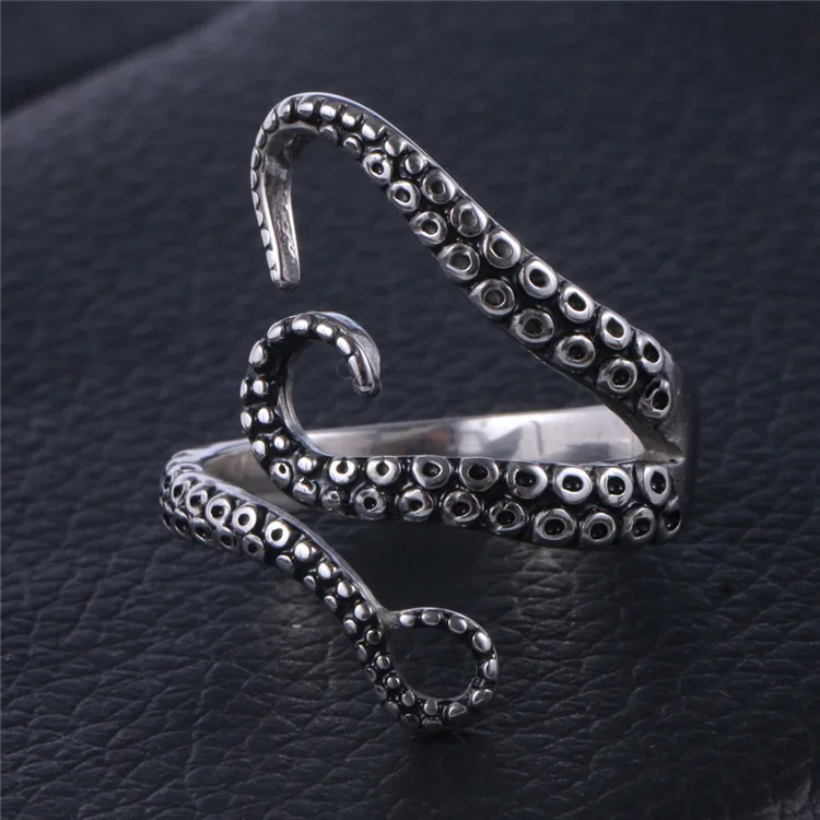 Ожерелье в форме сердца Anatomia в стиле панк, анатомическое ювелирное изделие, анатомическое ожерелье в виде сердца, научная биология, женское ожерелье из серебра в античном стиле 17*30 мм - Окраска металла: Rings octopusA
