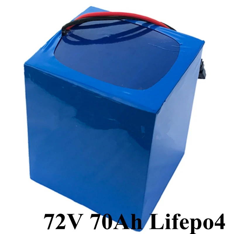 Литиевая батарея 72 V 70Ah Lifepo4 BMS 24 S глубокого цикла для 5000 W 3000 W для велосипеда, мотоцикла, скутера мотоцикла+ 10А зарядное устройство