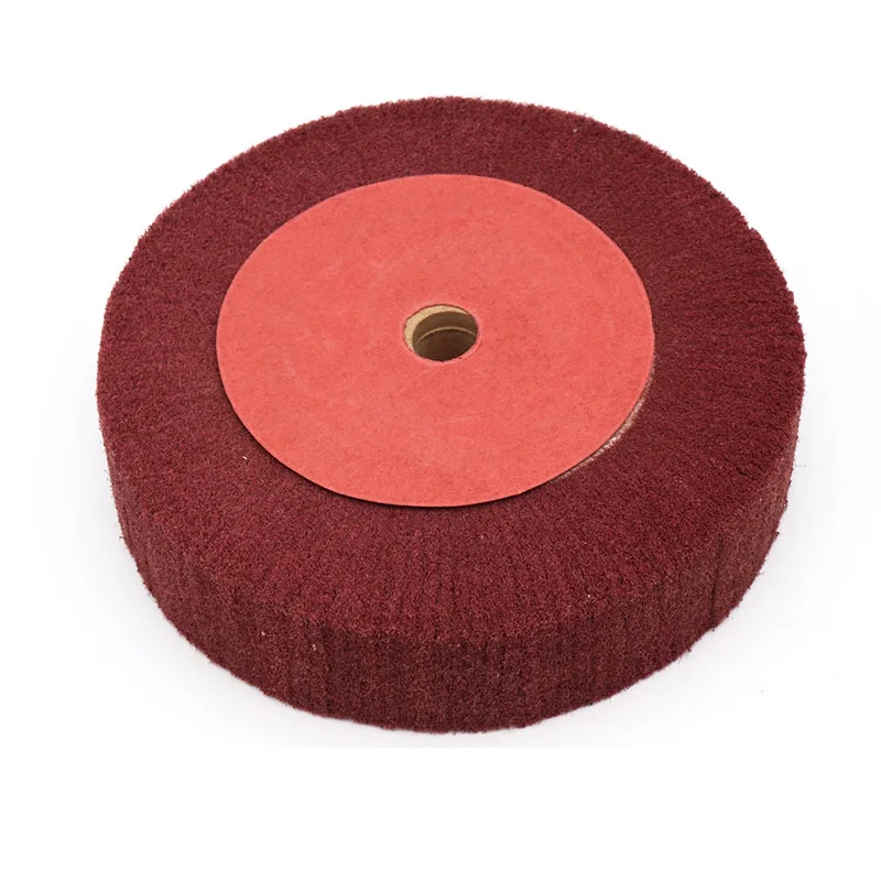 URANN 1 шт " 8" 150 мм 200 мм нетканые губки шлифовального круга красный лоскут mop полировки диск - Цвет: Красный