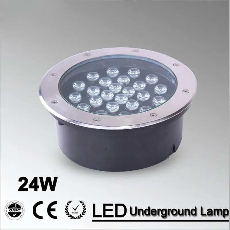 

Fanlive 2pcs 24W LED Underground Light AC85-265V Outdoor Ground Spot Landscape Garden Path Buried Yard 85-265V DC12V IP68