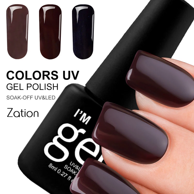 

Zation All Nail 29 Color UV Gel Nail Polish Lacquer Vernis Semi Permanent Pure Color Nail Glue Soak Off White Hybrid Gel Varnish