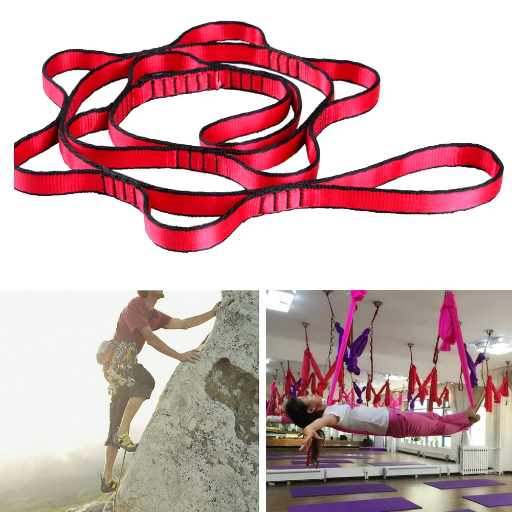 110 см нейлоновая веревка для скалолазания ромашки с петлями для йоги и гамака, подвесной ремень для альпинизма, аксессуары для скалолазания# H