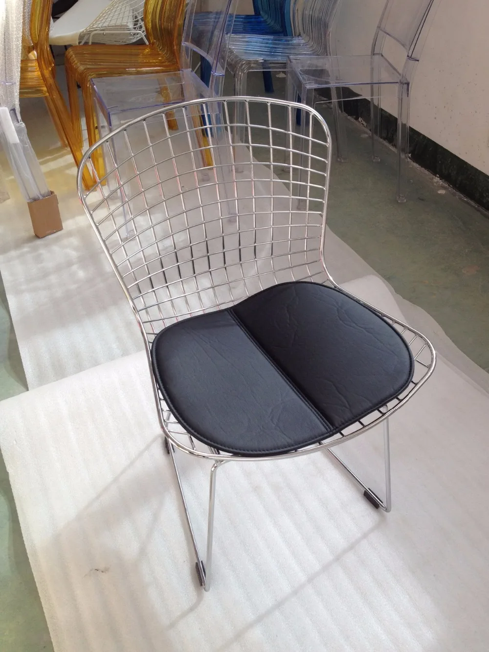 Современный дизайн Лофт металлический Bertoia проволочный стул современный классический провод Bertoia стул мягкое кресло Гарри бертоа стальная проволока боковой стул