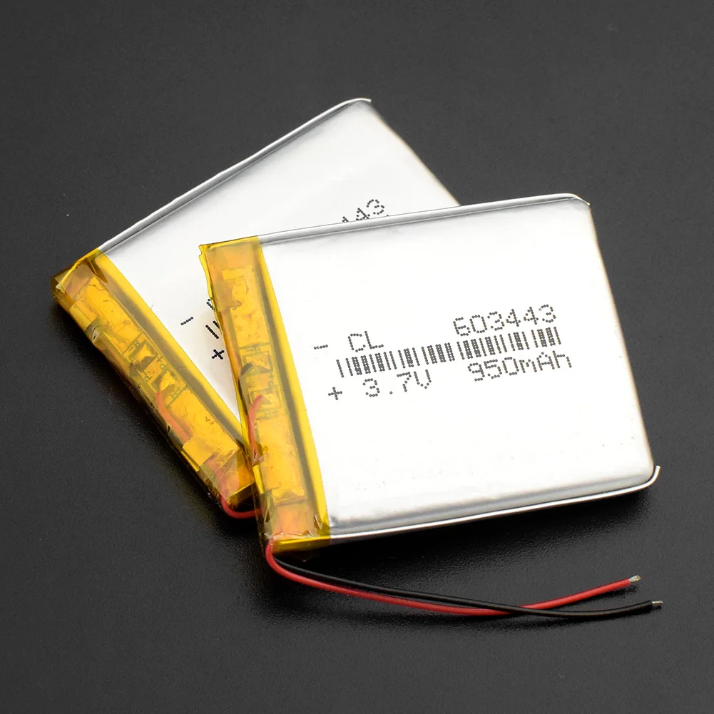 

1/2/4 pcs 3.7V 950mAh 603443 Lithium Polymer Li-Po Rechargeable li ion Battery For Mp3 MP4 GPS power bank electronic DVD part
