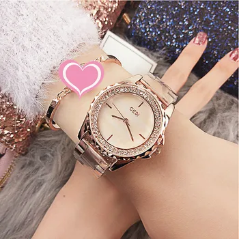 

Dropshipping New 2019 Water Resistant Fashion Casual Luxury Designer Ladies Shining Diamond Elegant Women Quartz Watch