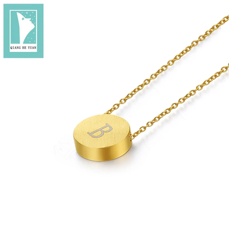 

Stainless steel round charms personalized/customized initial engraved words necklaces for Valentine's Day or Xmas for lovers