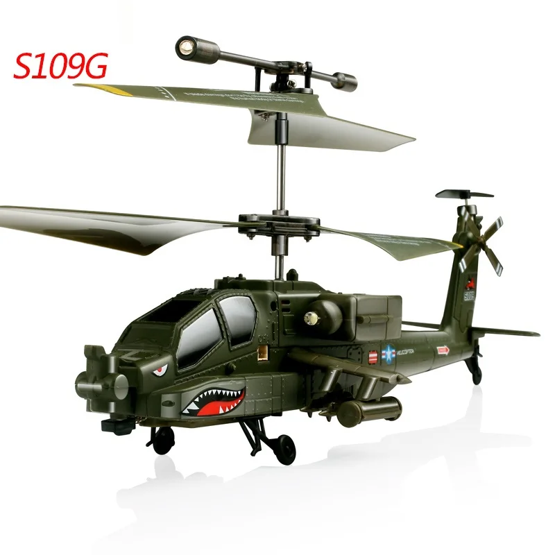 

Mini RC Helicopter S109G Beast AH-64 Helicopter Gunships Simulation Indoor Radio Remote Control Toys RTF toy for kid best Gifts