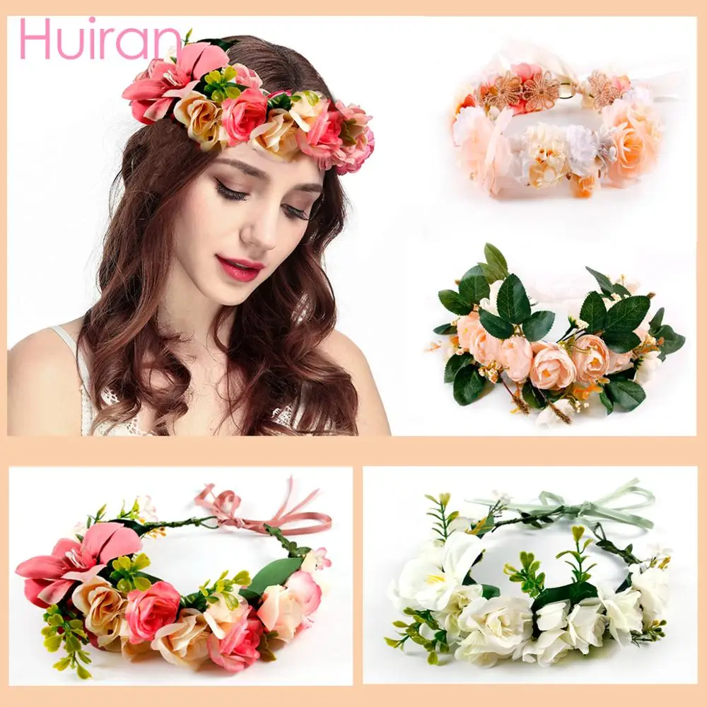 

Flower Headwear Crown Deco Wedding Party Team Bride TO be Rustic Wedding Decor Event Supplies Birthday Party Decor Girl Adult