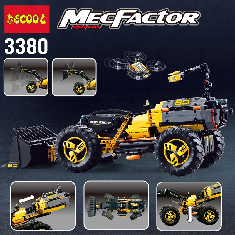 3380 Technic Volvo Concept колесный погрузчик ZEUX модель строительные блоки кирпичи