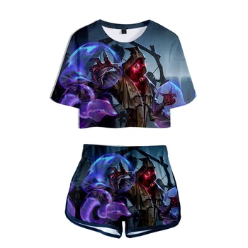 

dentity V Harajuku Fifth personality Summer Two-piece Sets Women Short Sleeve+Pants Multiplayer online battle arena game Sets