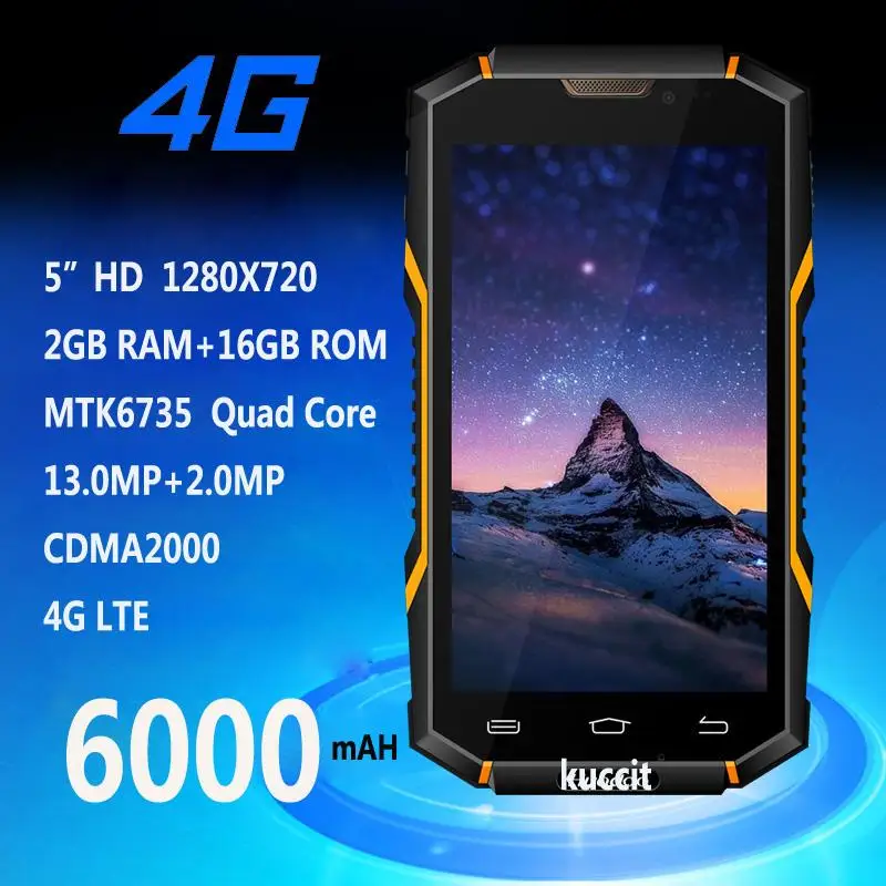 Оригинал Huadoo HG06 IP68 Прочный Водонепроницаемый Телефон 4 Г LTE Смартфон Android