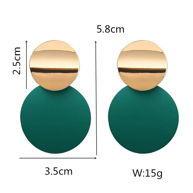 Модные массивные серьги металлические круглые геометрические серьги для женщин Висячие висячие серьги современные ювелирные изделия каламбур