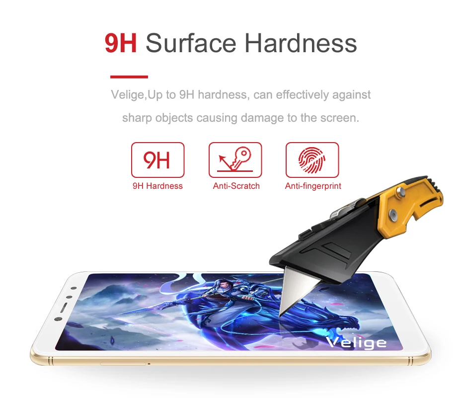 2 Pack Velige Screen Protector For Xiaomi Redmi S2 Xiomi Redmi S 2 Tempered Glass Full Cover 9H 2.5D Safety Glass Film (10)