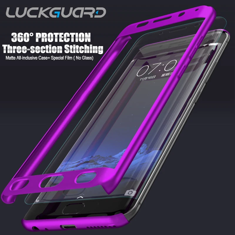 

LuckGuard For Samsung S7 Note 8 S7 Edge Luxury 360 Full Degree Protective Cover Case For Samsung Galaxy S8 S9 Plus A5 A7 2017