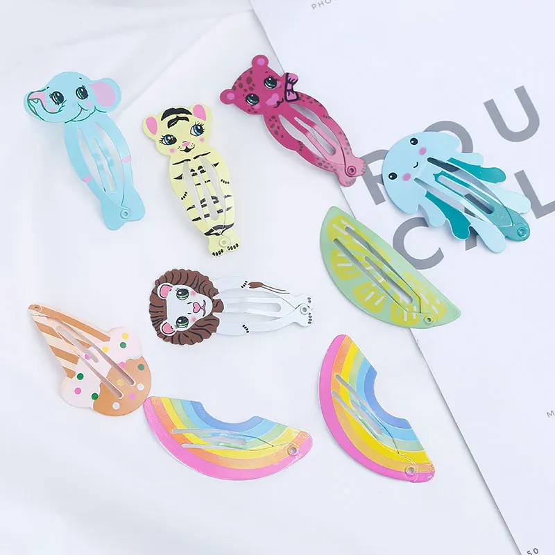 6pcs Baby Snap Hair Clips for Children Kids Girls Hair Accessories Cute Cartoon Fruit Animal Hairpins Clip Pins Color Barrettes 6pcs Baby Snap Hair Clips for Children Kids Girls Hair Accessories Cute Cartoon Fruit Animal Hairpins Clip Pins Color Barrettes