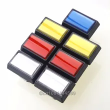 Arcade DIY Kits Parts 5V 7pcs 50*33mm LED Illuminated Arcade Push Button For MAME Multicade Raspberry PI 2 Retropie Project Game