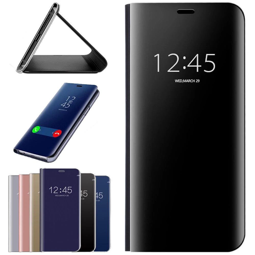 

Smart Mirror Flip Case For Huawei P20 Mate 20 Lite Pro P10 Honor 10 8X 9 Nova 3 3i P Smart Plus Y7 Y6 2018 Y9 2019 Prime Play
