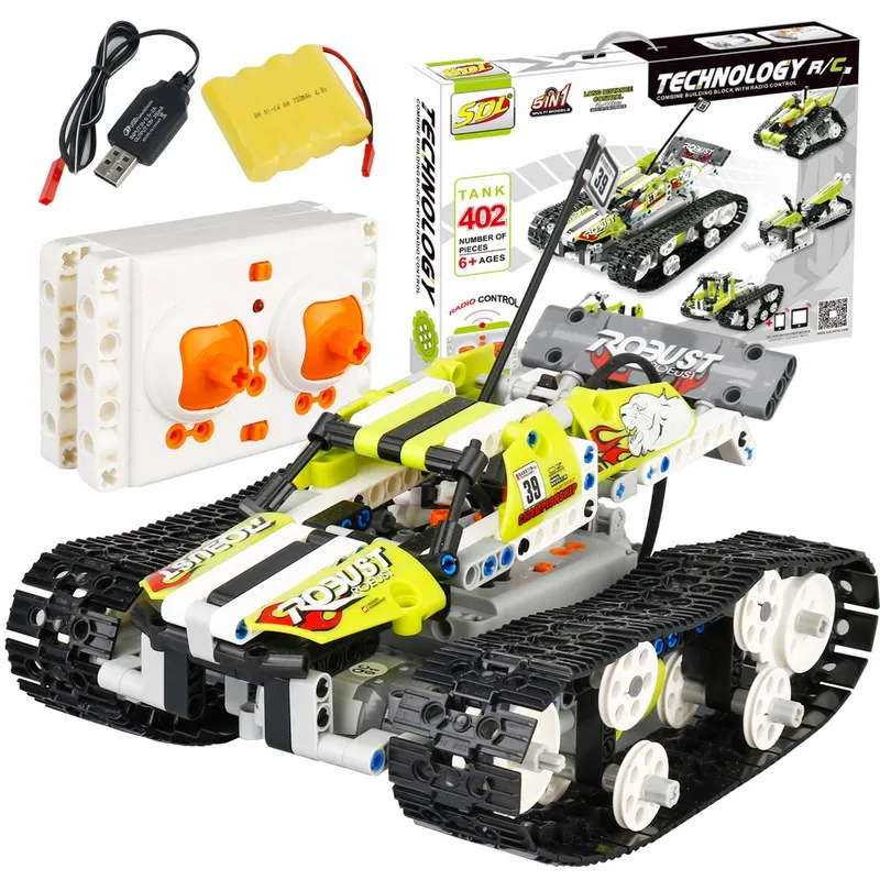 

402PCS technic series Building RC Car Model 1:16 Remote Control Toys Vehicle Blocks Brick RC Car Deformation Truck For Kids Gift