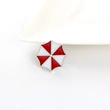 Высокое качество Biohazard брошь зонтик маленький красный зонтик рубашка воротник иглы хороший друг Подарочная брошка оптовая продажа(China)